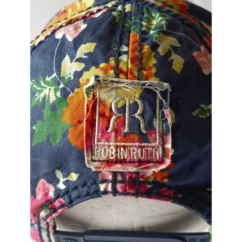 Robin Ruth Chicago Quilted Baseball Cap Floral Print Embroidered Snapback Hat - Picture 5 of 9